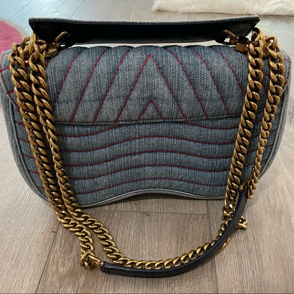 LOUIS VUITTON DENIM CHAIN BAG - Picture 2 of 8